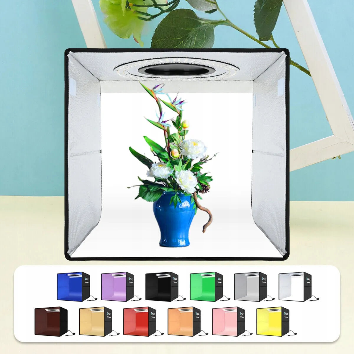Fotobox 40 × 40 × 40 cm LED bešešėlė fotostudija