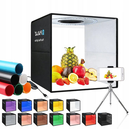 Fotobox 40 × 40 × 40 cm LED bešešėlė fotostudija