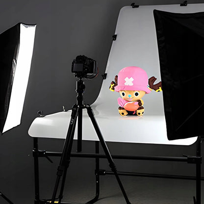 FOTOGRAFIJOS RINKINYS: 2 FOTOGRAFINĖS LEMPOS + 2 TRIKOJAI + 2 SOFTBOX DĖŽĖS 50 × 70 cm
