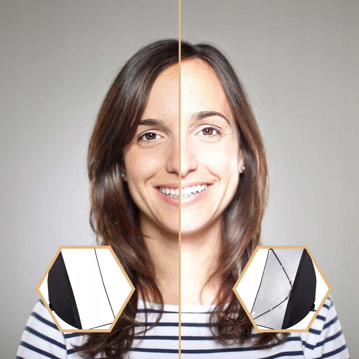 FOTOGRAFIJOS RINKINYS: 2 FOTOGRAFINĖS LEMPOS + 2 TRIKOJAI + 2 SOFTBOX DĖŽĖS 50 × 70 cm