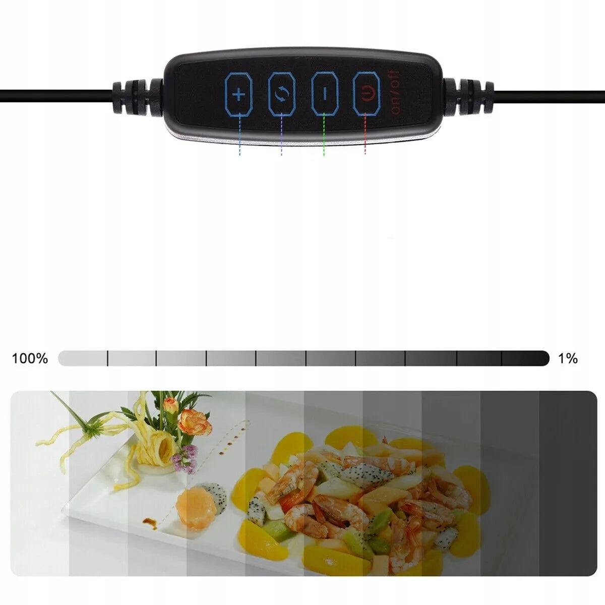 Fotografinė bešešėlė palapinė, produktų fotografavimo dėžė 40 cm su LED apšvietimu