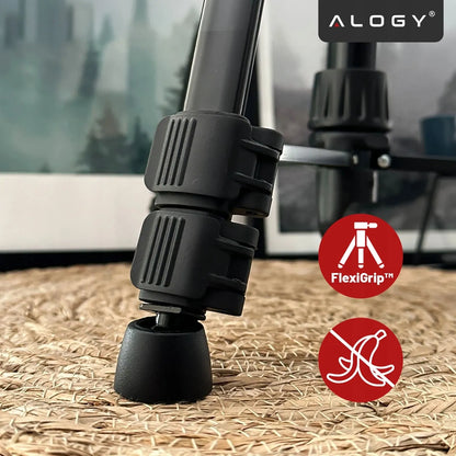 Fotografinis stovas trikojis Alogy PRO su laikikliu telefonui, fotoaparatui ir kamerai 1/4