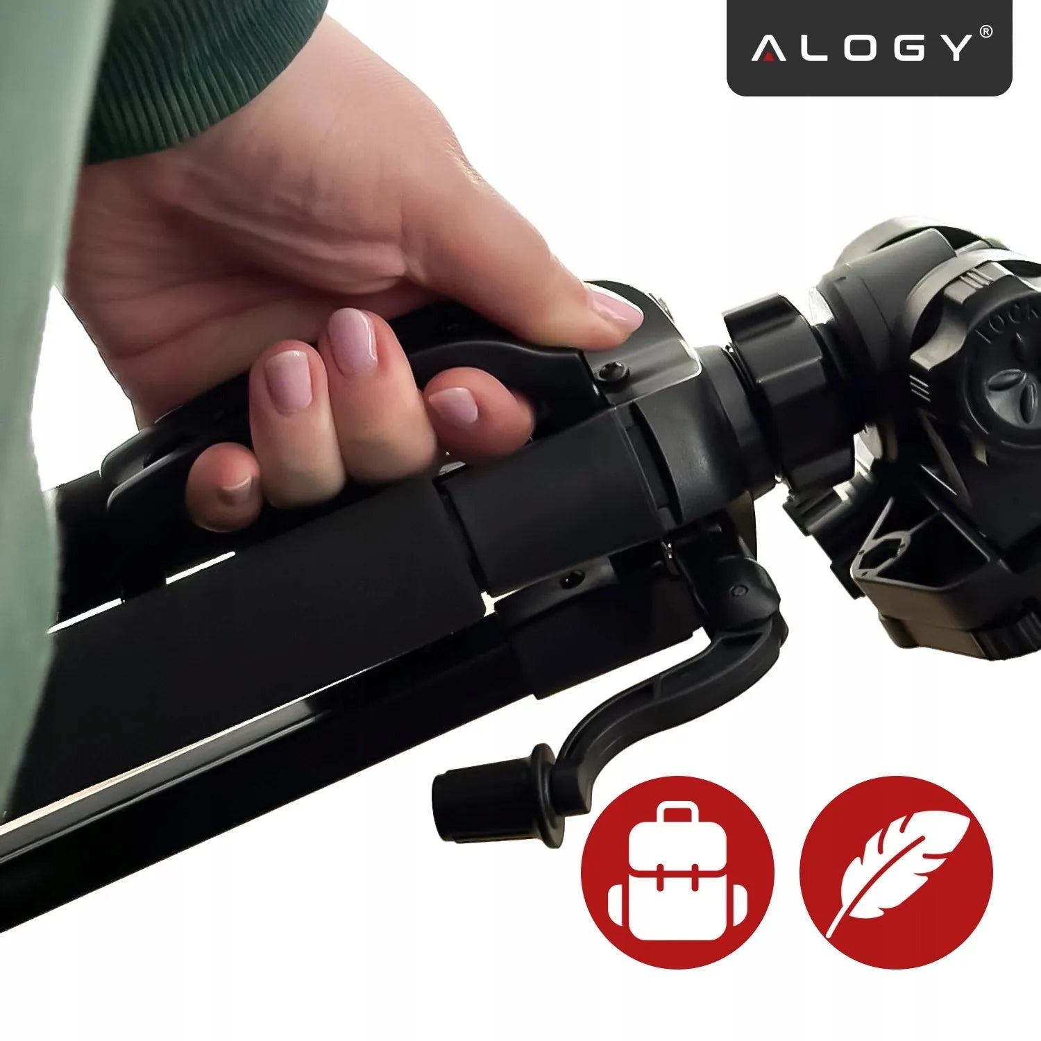 Fotografinis stovas trikojis Alogy PRO su laikikliu telefonui, fotoaparatui ir kamerai 1/4