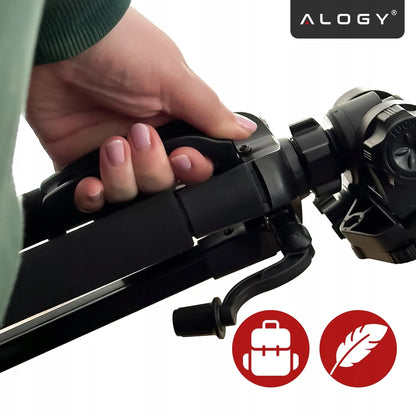 Fotografinis stovas trikojis Alogy PRO su laikikliu telefonui, fotoaparatui ir kamerai 1/4