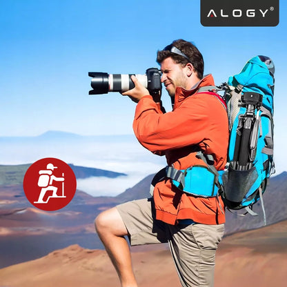 Fotografinis stovas trikojis Alogy PRO su laikikliu telefonui, fotoaparatui ir kamerai 1/4