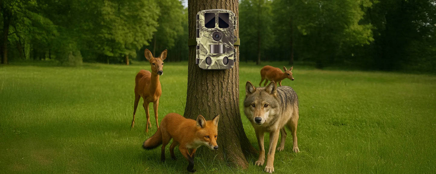 Fotoparląstė miško kamera BLOW KM400, 4K, 48MP, 850nm, atspari vandeniui