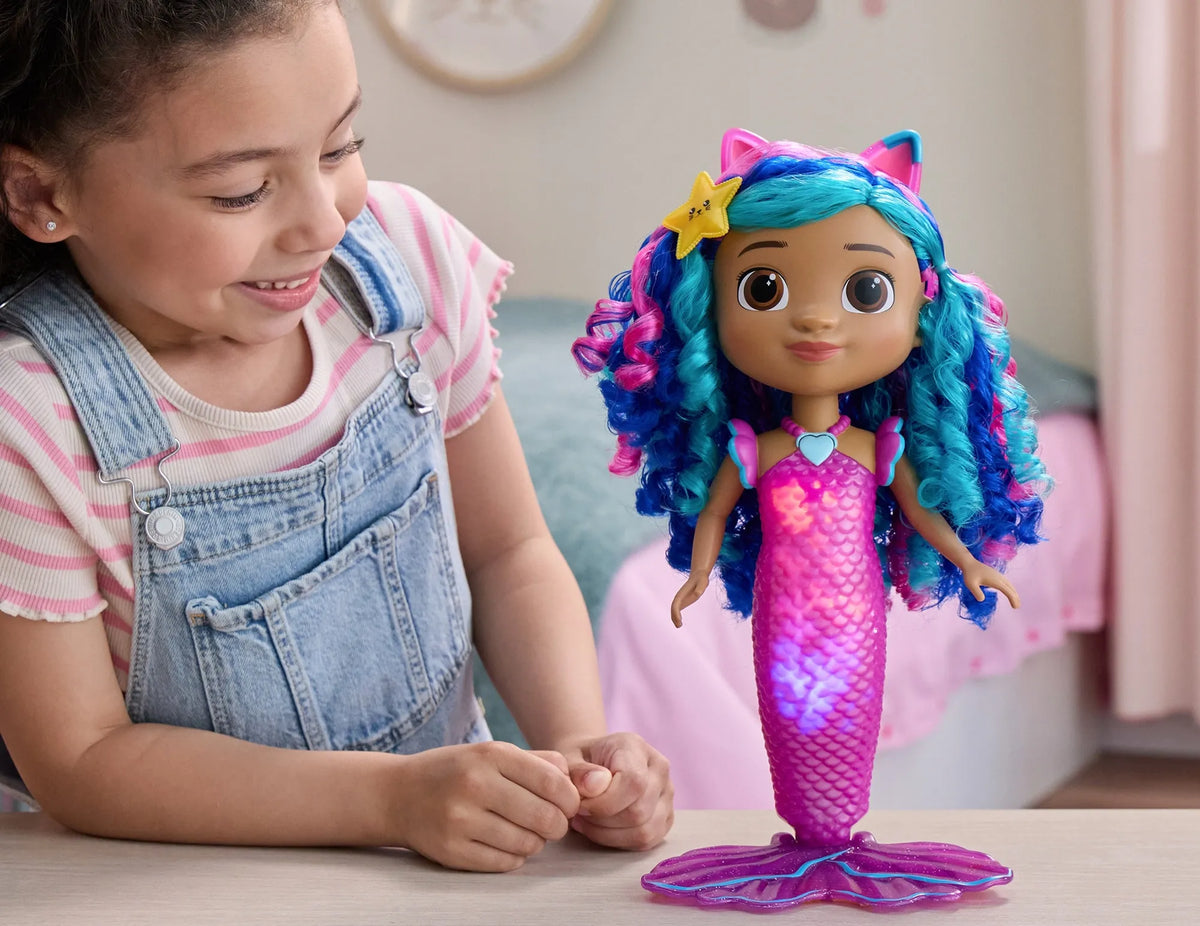 „Gabby’s Dollhouse“ interaktyvi dainuojanti undinėlės Gabby lėlė su šviesos ir garso efektais