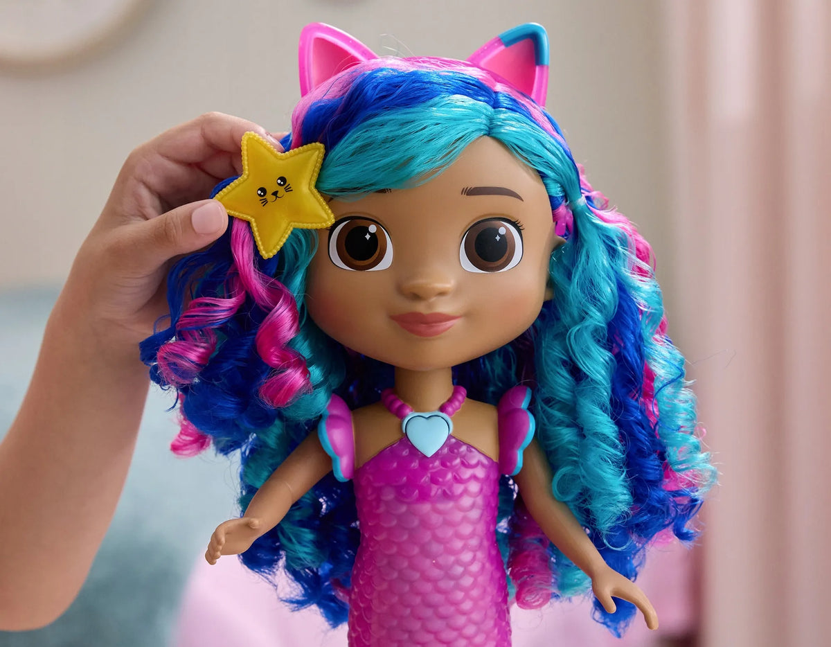 „Gabby’s Dollhouse“ interaktyvi dainuojanti undinėlės Gabby lėlė su šviesos ir garso efektais