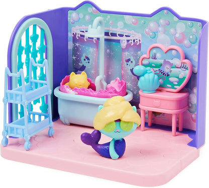 Gabby's Dollhouse vonios kambario rinkinys su „MerCat“ figūrėle ir baldais