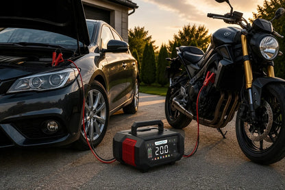 GALINGAS 20A 12V 24V AKUMULIATORIŲ ĮKROVIKLIS MIKROAUTOBUSAMS IR LENGVIESIEMS AUTOMOBILIAMS