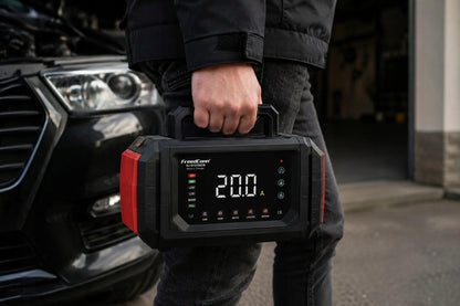GALINGAS 20A 12V 24V AKUMULIATORIŲ ĮKROVIKLIS MIKROAUTOBUSAMS IR LENGVIESIEMS AUTOMOBILIAMS