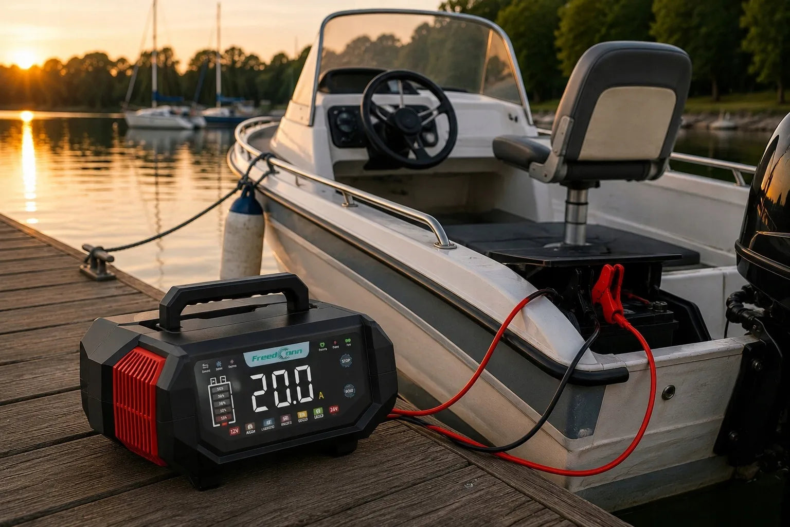 GALINGAS 20A 12V 24V AKUMULIATORIŲ ĮKROVIKLIS MIKROAUTOBUSAMS IR LENGVIESIEMS AUTOMOBILIAMS