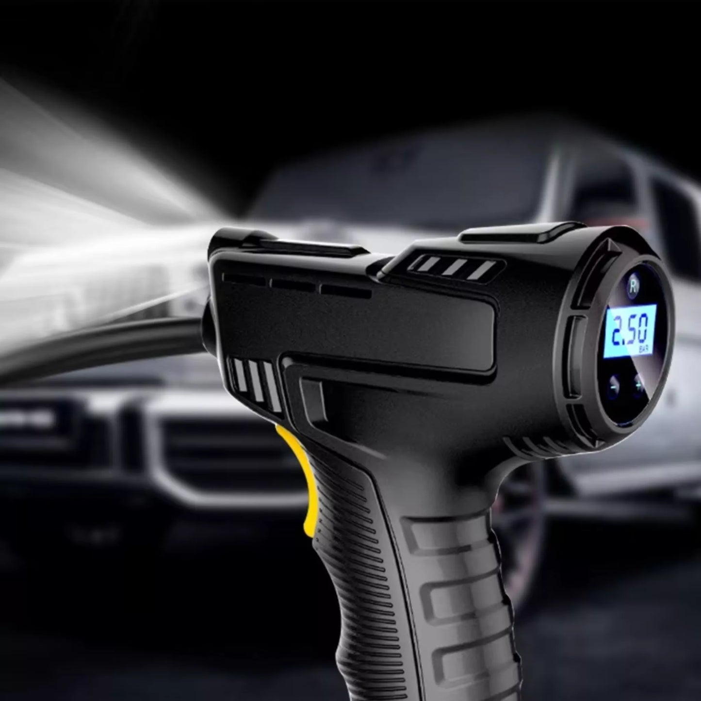 Galingas automobilinis kompresorius elektrinis oro siurblys dviračiui ir čiužiniui