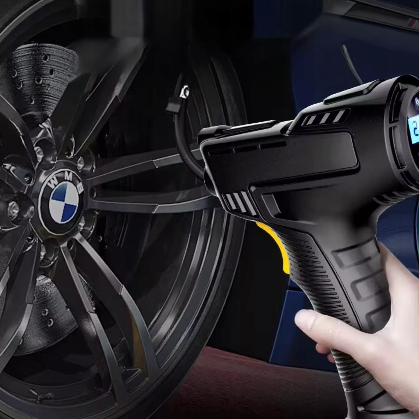 Galingas automobilinis kompresorius elektrinis oro siurblys dviračiui ir čiužiniui