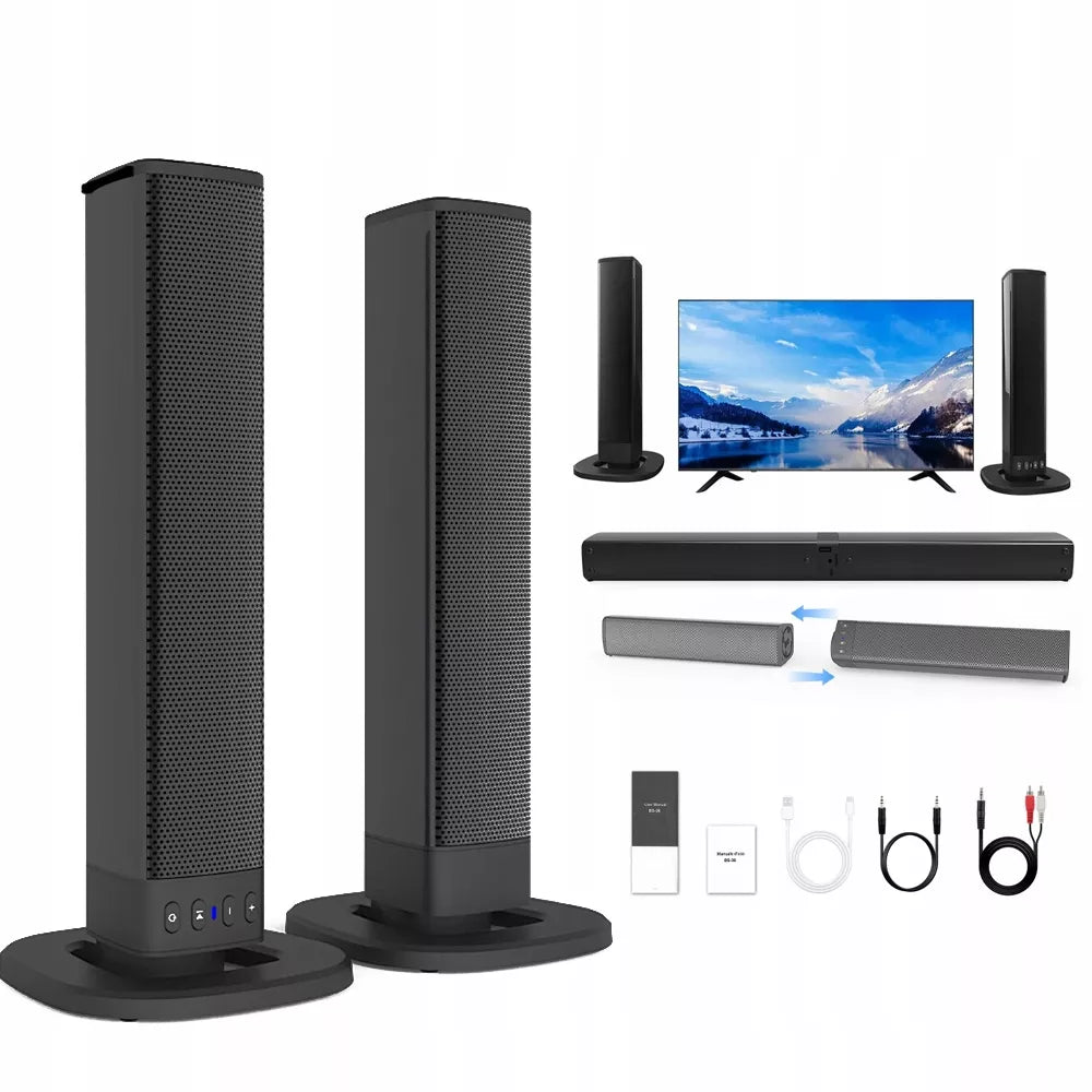 Galingas Bluetooth soundbar garsiakalbis, USB rinkinys, TV televizoriui, kino teatras