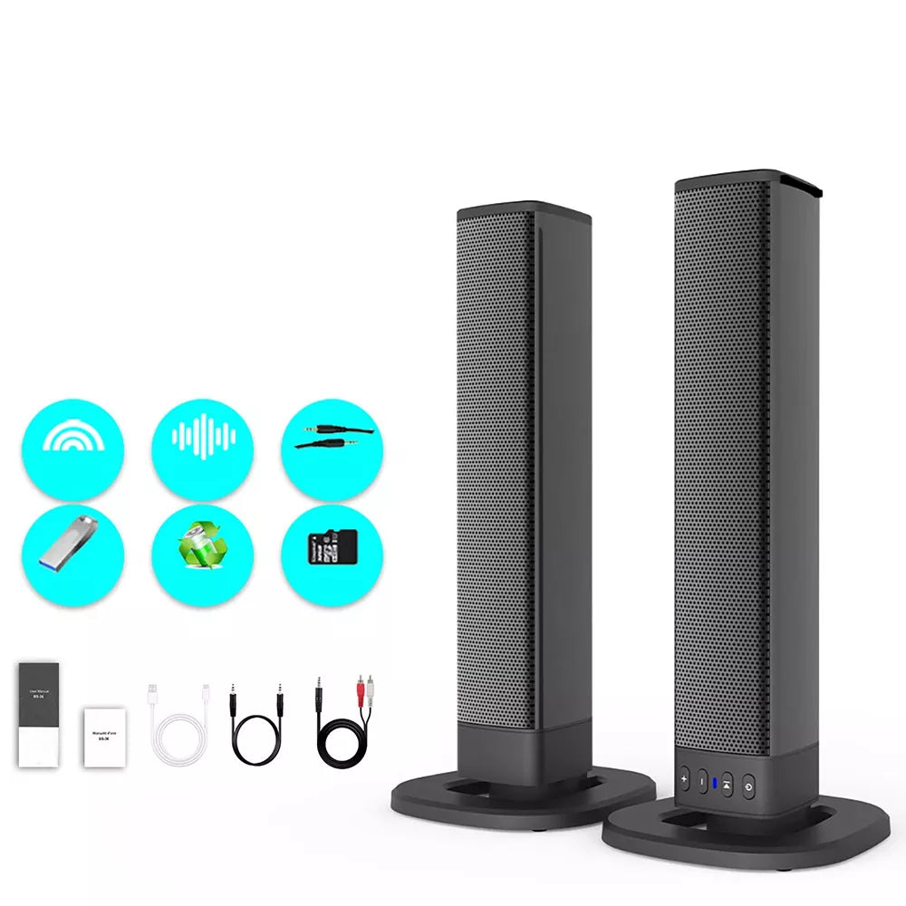 Galingas Bluetooth soundbar garsiakalbis, USB rinkinys, TV televizoriui, kino teatras