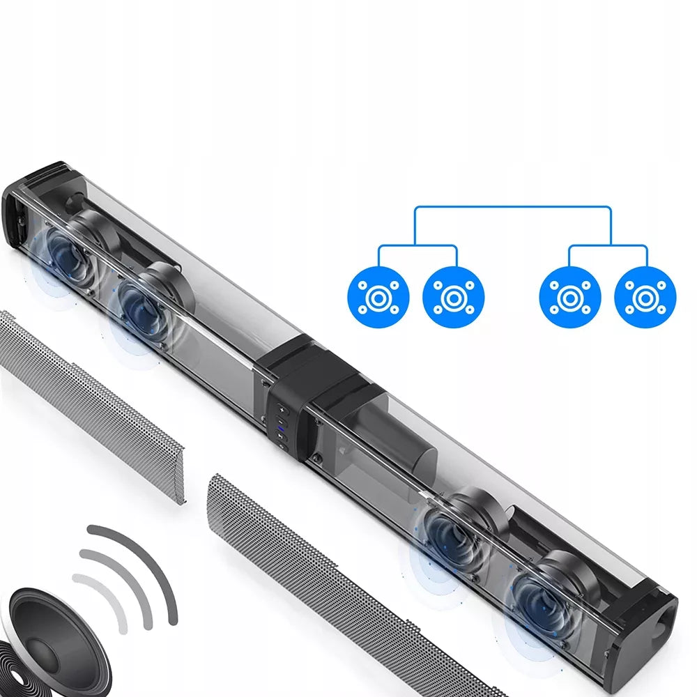 Galingas Bluetooth soundbar garsiakalbis, USB rinkinys, TV televizoriui, kino teatras