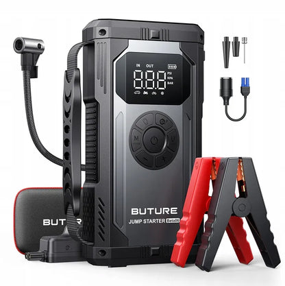 Galingas Buture Beta06 automobilinis paleidiklis, jump starteris, 4000A boosteris su kompresoriumi ir powerbank funkcija
