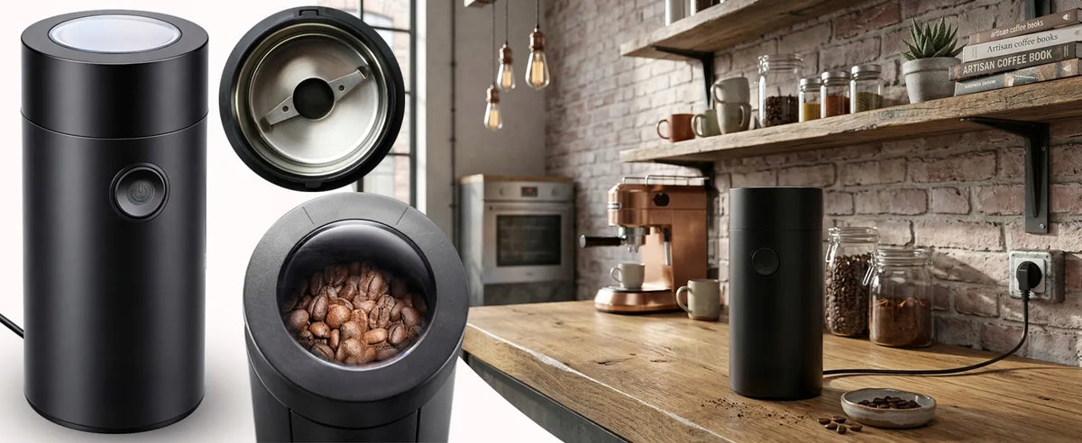Galingas elektrinis kavos, cukraus, riešutų ir grūdų malūnėlis GRINDER 150 W