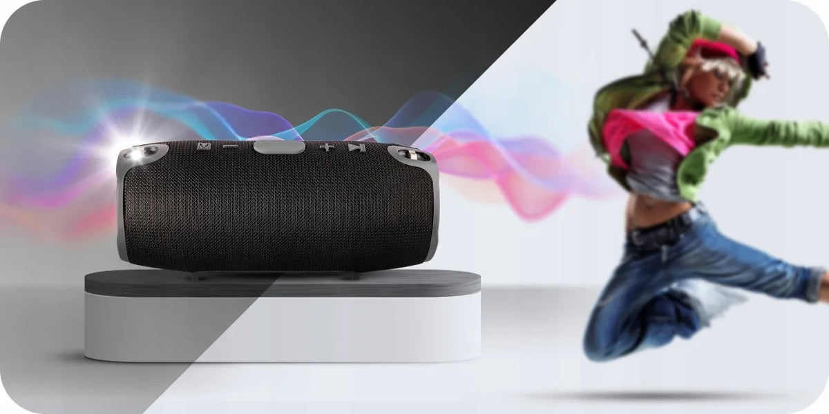 Galingas nešiojamasis Bluetooth boombox garsiakalbis Appio Xtreme BASS, 40 W, su FM radiju