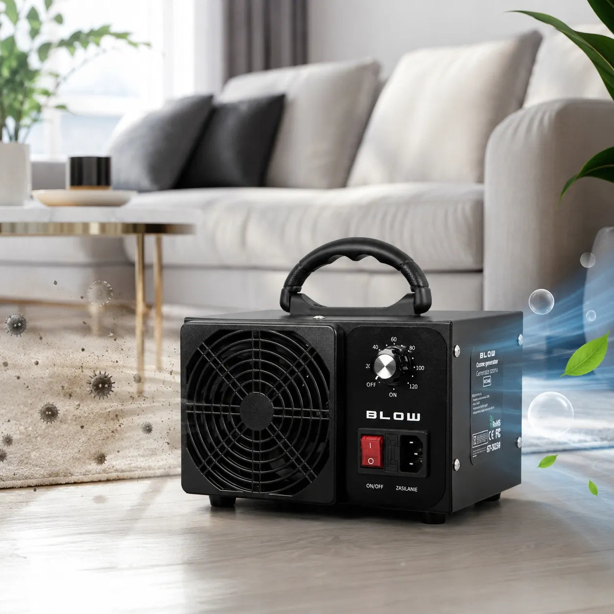 Galingas ozono generatorius BLOW 60 000 mg/h su laikmačiu 140 W