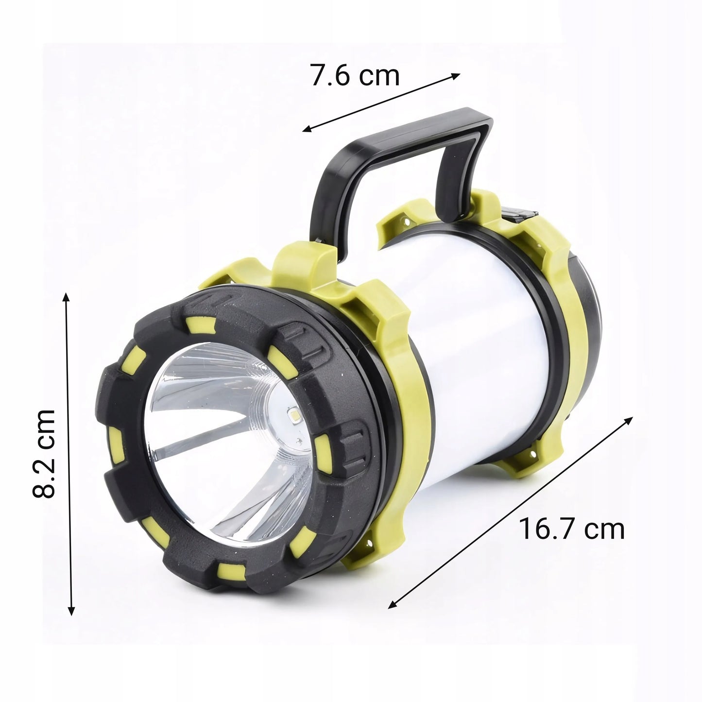 Galingas RETOO E954 akumuliatorinis LED prožektorius ir dirbtuvių lempa su USB bei rankena