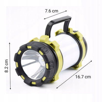 Galingas RETOO E954 akumuliatorinis LED prožektorius ir dirbtuvių lempa su USB bei rankena