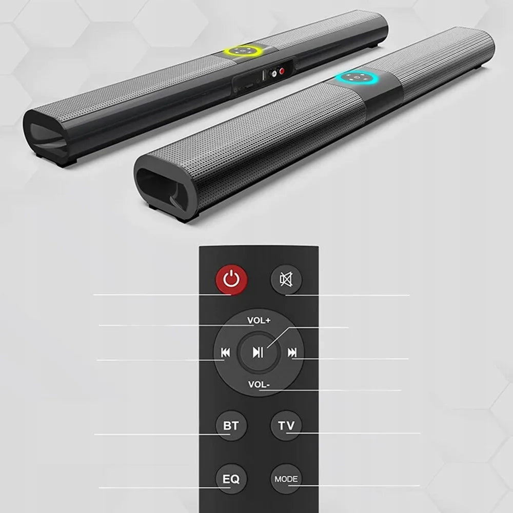 Galingas RGB „Bluetooth“ garso baras, 5.0 garsiakalbis, USB, HDMI, televizoriaus garso sistema
