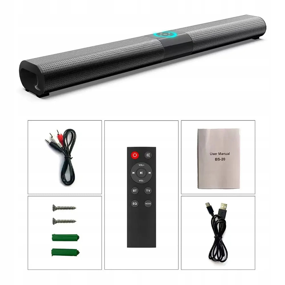 Galingas RGB „Bluetooth“ garso baras, 5.0 garsiakalbis, USB, HDMI, televizoriaus garso sistema