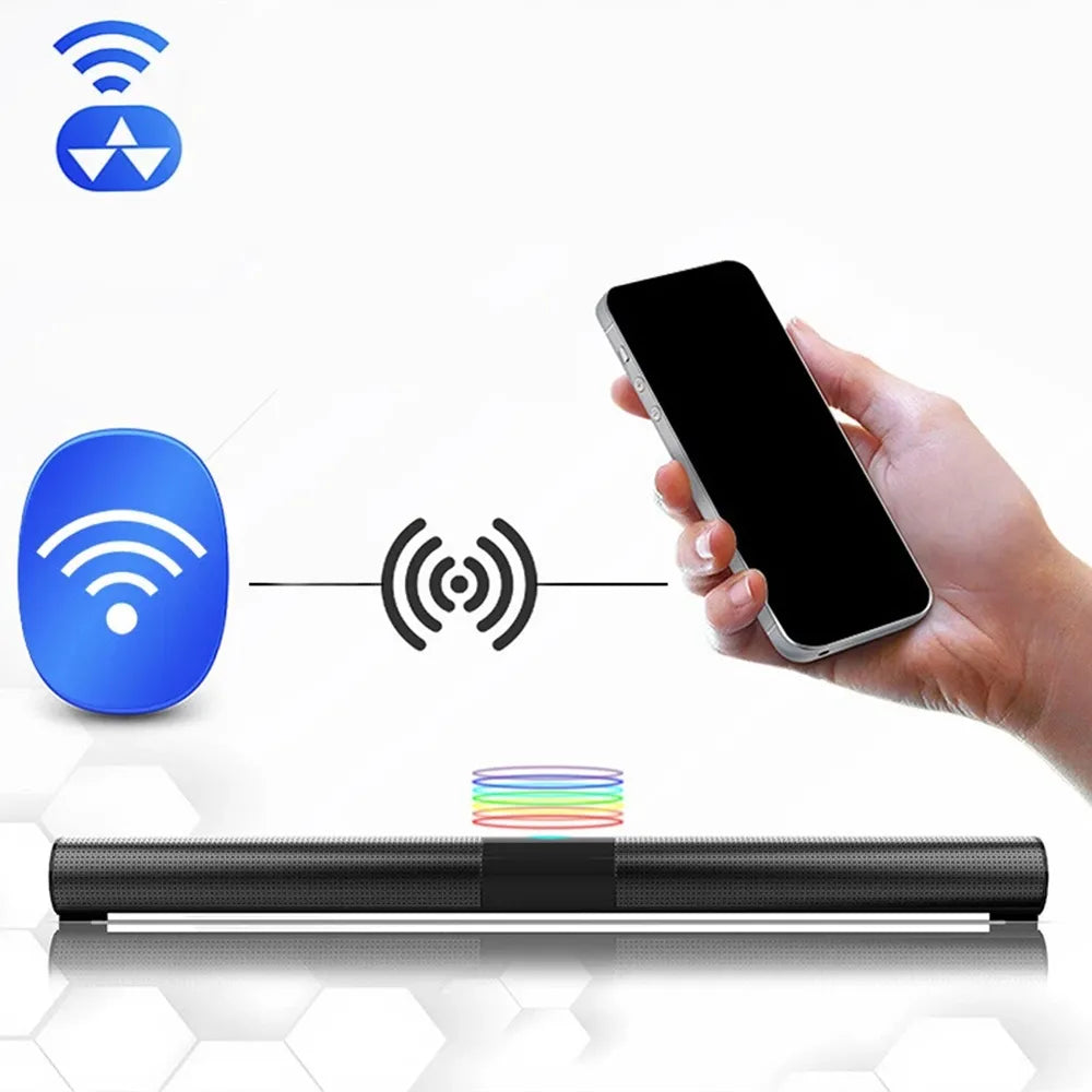 Galingas RGB „Bluetooth“ garso baras, 5.0 garsiakalbis, USB, HDMI, televizoriaus garso sistema