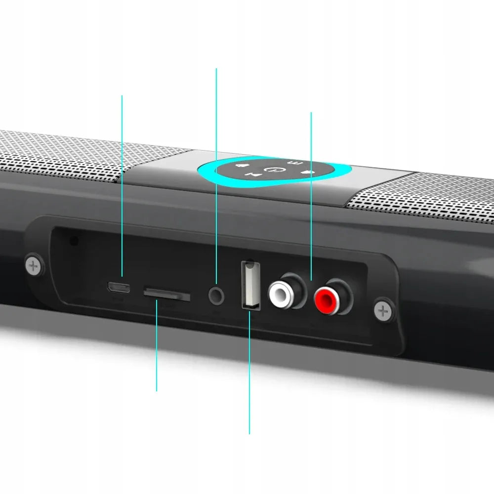 Galingas RGB „Bluetooth“ garso baras, 5.0 garsiakalbis, USB, HDMI, televizoriaus garso sistema