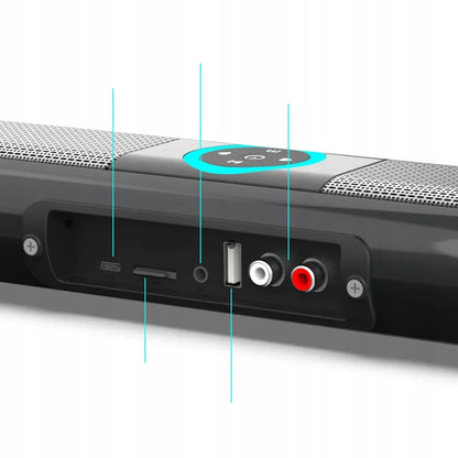 Galingas RGB „Bluetooth“ garso baras, 5.0 garsiakalbis, USB, HDMI, televizoriaus garso sistema