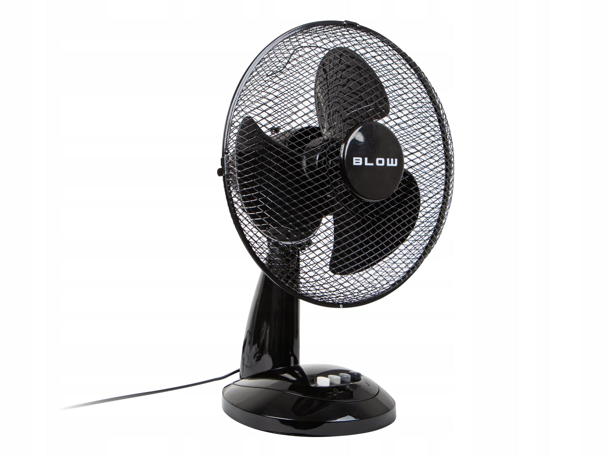 Galingas tylus stalo ventiliatorius su besisukančia galvute, 3 greičiais, osciliacija, 40W, 30cm