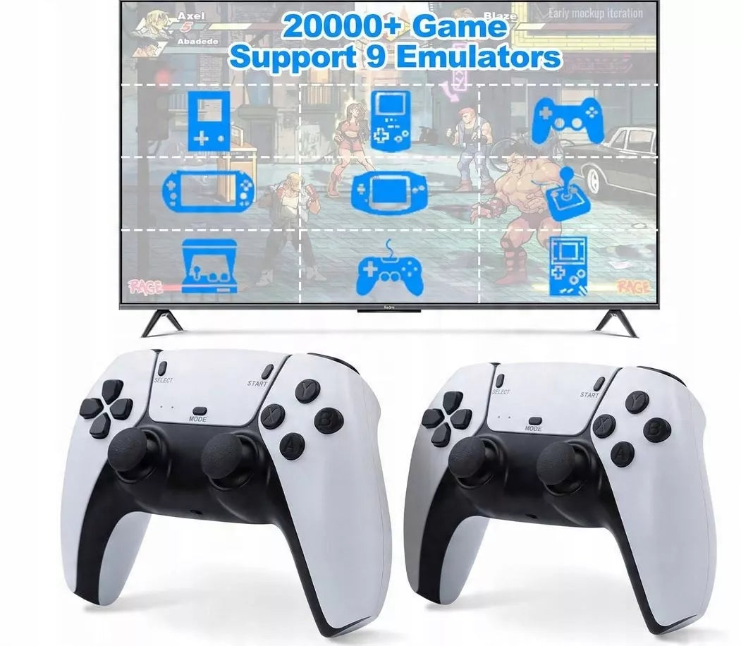 „Game Stick F10 Retro“ žaidimų konsolė, 64 GB, 4K, 31 000 žaidimų, 2 valdikliai, HDMI, „plug & play“