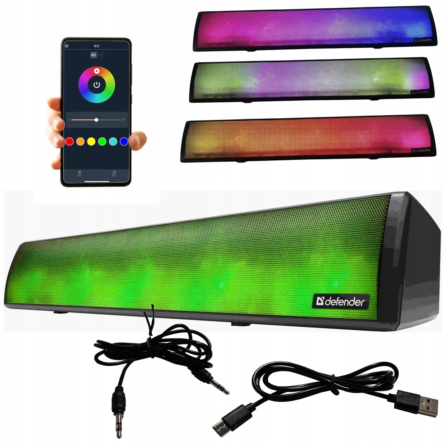 Garsiakalbis Defender Soundbar Z8 10W Bluetooth Audio Jack LED