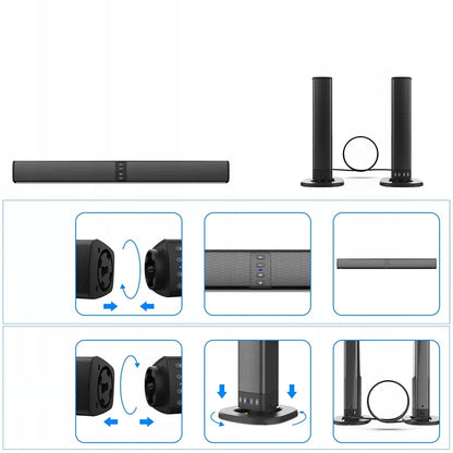 Garso juosta su nuimamu RGB garsiakalbiu televizoriui, USB, HDMI