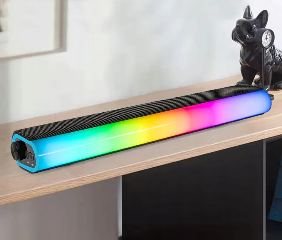 Garso kolonėlė SOUNDBAR žaidimams, kompiuterio kolonėlės, LED RGB, USB, 14W