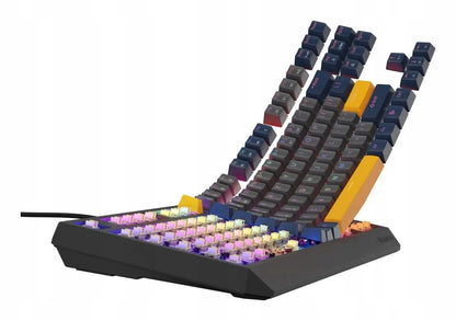 GENESIS Thor 230 TKL mechaninė žaidimų klaviatūra, USB, QWERTY, US International, mėlyna