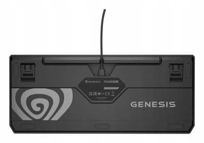 GENESIS Thor 230 TKL mechaninė žaidimų klaviatūra, USB, QWERTY, US International, mėlyna