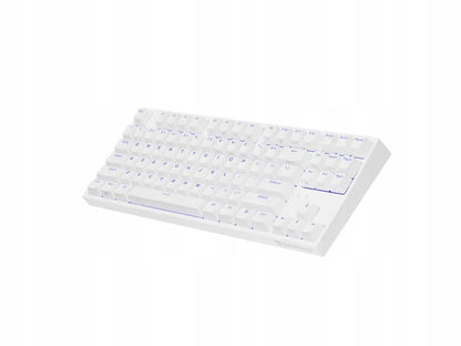 „Genesis Thor 404 TKL“ mechaninė žaidimų klaviatūra, USB, JAV tarptautinis QWERTY, balta, „Gateron Yellow“