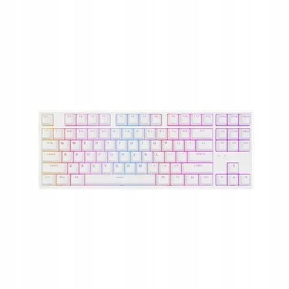 „Genesis Thor 404 TKL“ mechaninė žaidimų klaviatūra, USB, JAV tarptautinis QWERTY, balta, „Gateron Yellow“