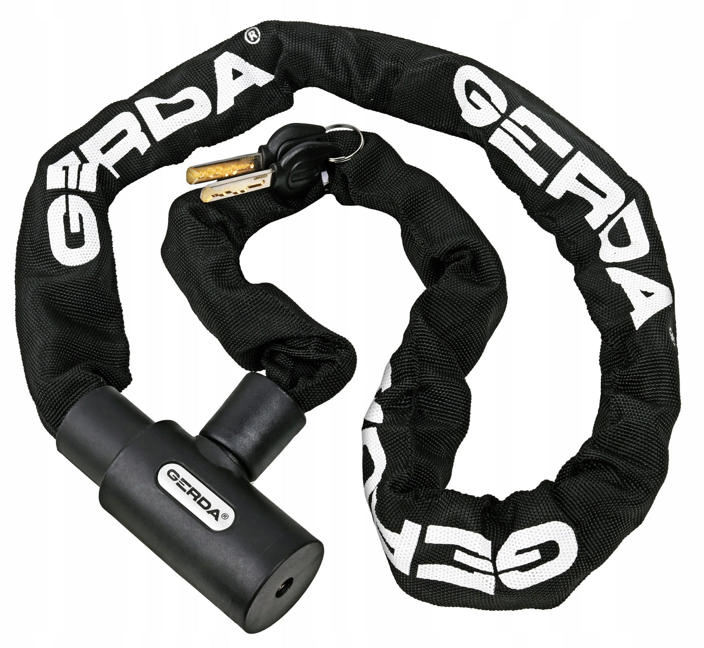 GERDA dviračio spyna CONTRA 1200/8V grandinė juoda