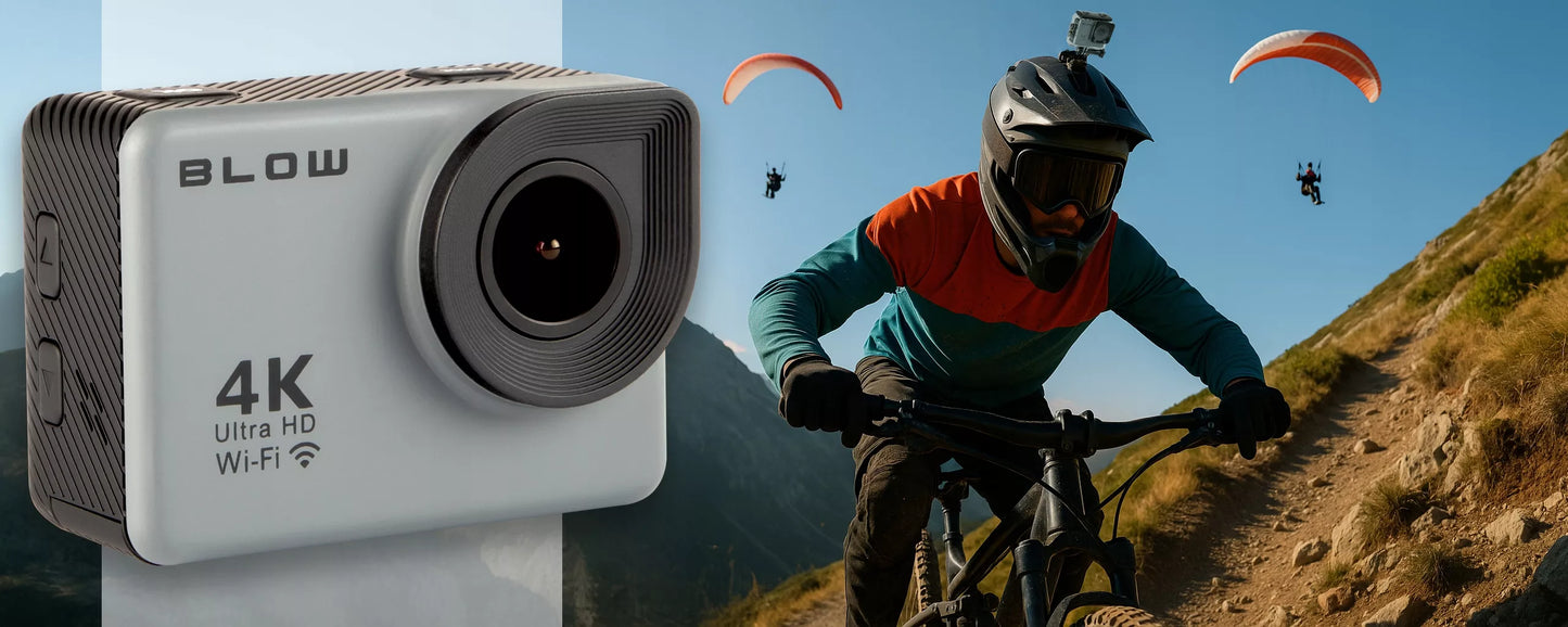 Go Pro4 sporto kamera 4K – WiFi, USB, atspari vandeniui, mikrofonas, priedų rinkinys