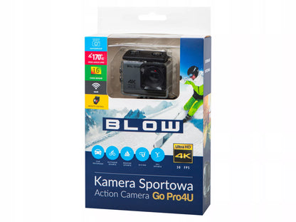 Go Pro4 sporto kamera 4K – WiFi, USB, atspari vandeniui, mikrofonas, priedų rinkinys