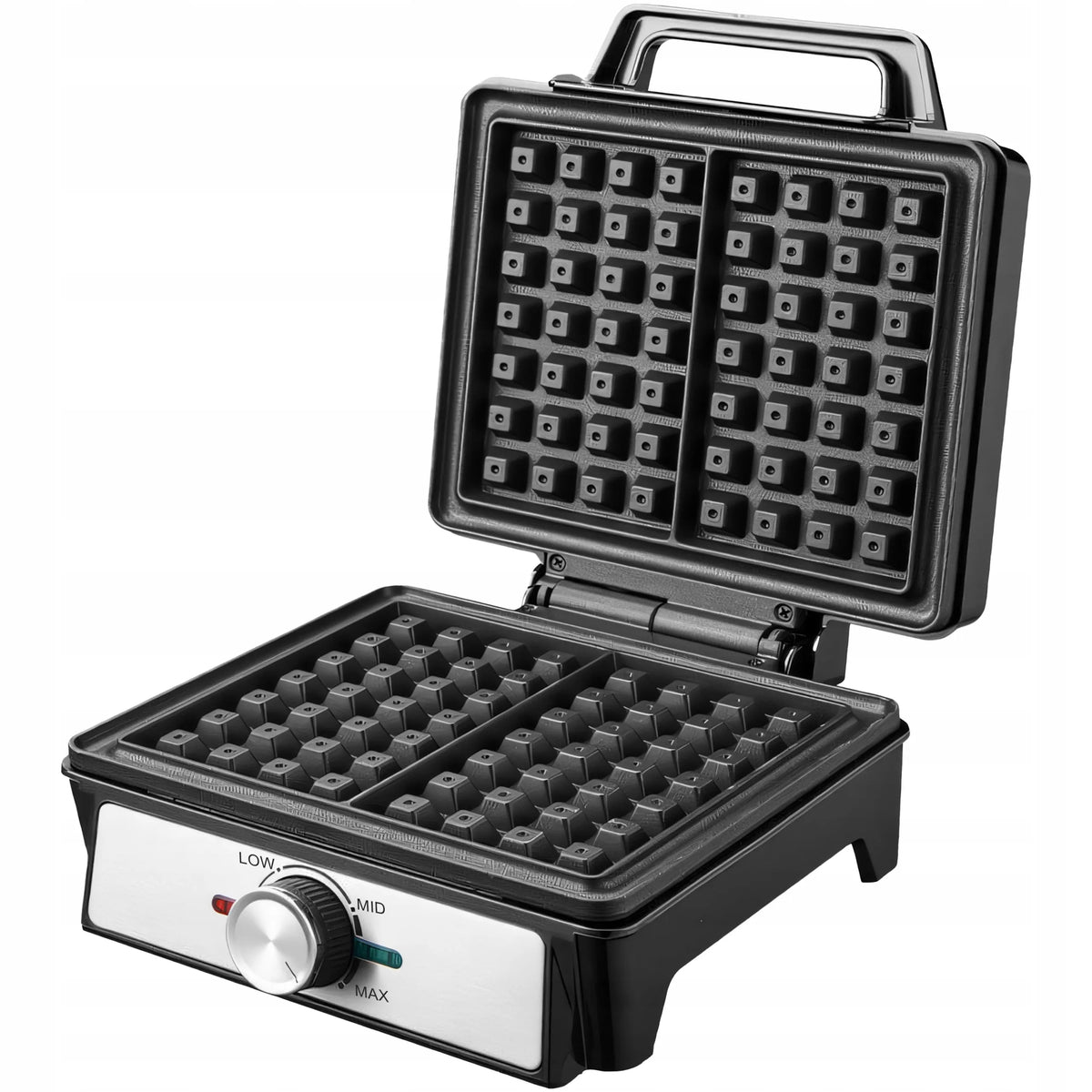 Gofrinė 2 vafliams, 1600 W, galios ir temperatūros reguliavimas, termostatinė kontrolė, galinga