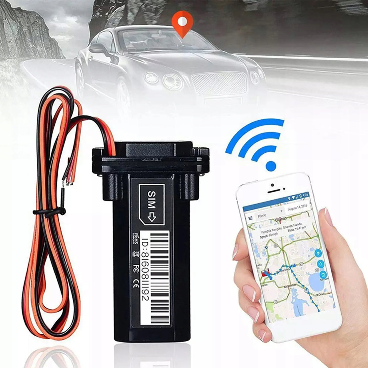 GPS LOKATORIUS AUTOMOBILIUI IR MOTOCIKLUI, STEBĖJIMO MODULIS, GSM/GPRS SEKIKLIS