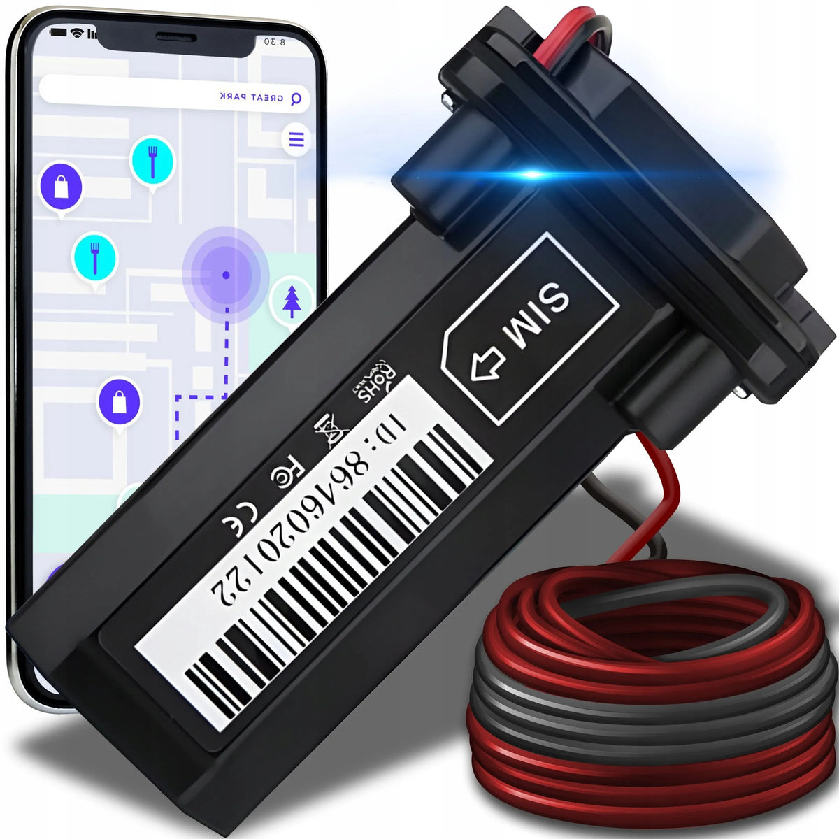 GPS LOKATORIUS AUTOMOBILIUI IR MOTOCIKLUI, STEBĖJIMO MODULIS, GSM/GPRS SEKIKLIS