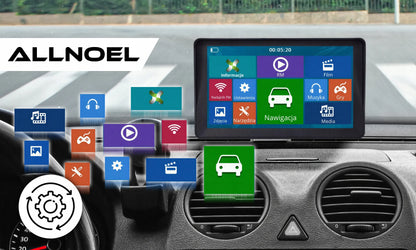 GPS navigacija sunkvežimiams / automobiliams 9" su įrašytais žemėlapiais ( Europai )