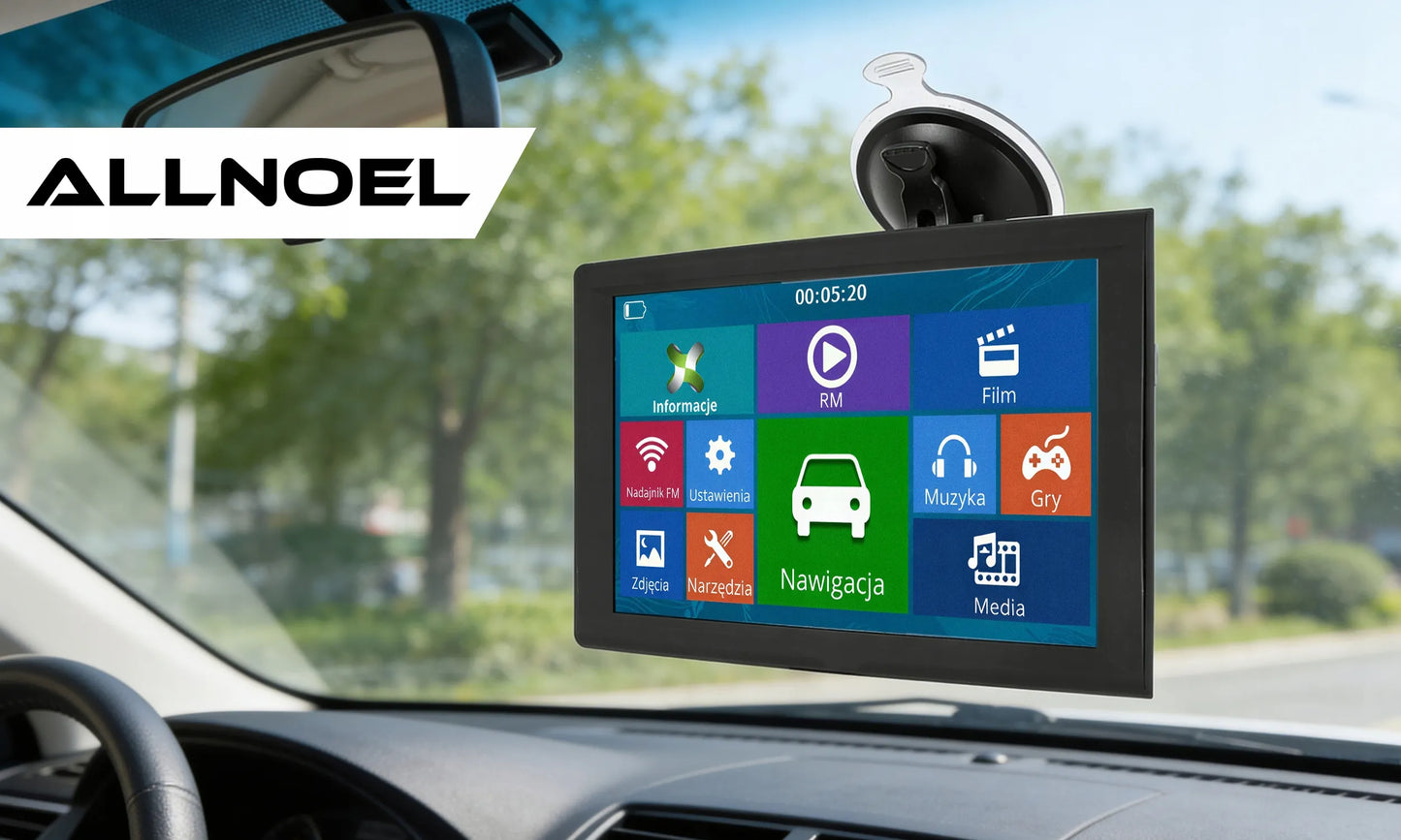 GPS navigacija sunkvežimiams / automobiliams 9" su įrašytais žemėlapiais ( Europai )