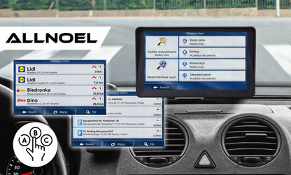 GPS navigacija sunkvežimiams / automobiliams 9" su įrašytais žemėlapiais ( Europai )